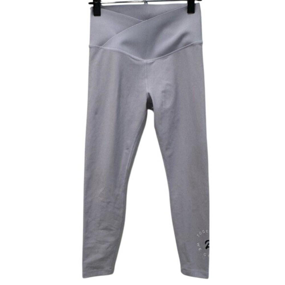 Peloton High‎ Waist Lavender Purple V Crossover Cropped Athletic Leggings Medium